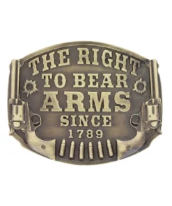 Montana Silversmiths Men's Heritage The Right To Bear Arms Attitude Buckle