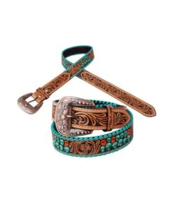 Rafter T Ranch Women's Tooled Cactus Belt