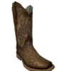 Corral Women's Tan And Brown Overlay Square Toe Boot