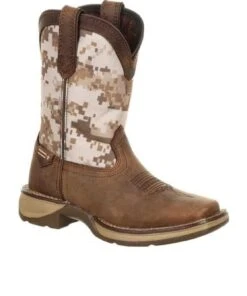 Durango Kids' Lil' Rebel Big Kids Desert Camo Western Boot