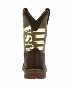 Durango Kids' Lil' Rebel Army Western Boot -Apparel Line Shop products DBT0232Cback