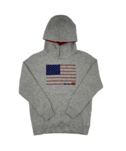 Hooey Youth Liberty Roper Heather Gray Hoodie