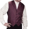 Scully Men's Burgundy Paisley Vest