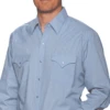 Ely Walker Men's Blue Long Sleeve Snap Shirt