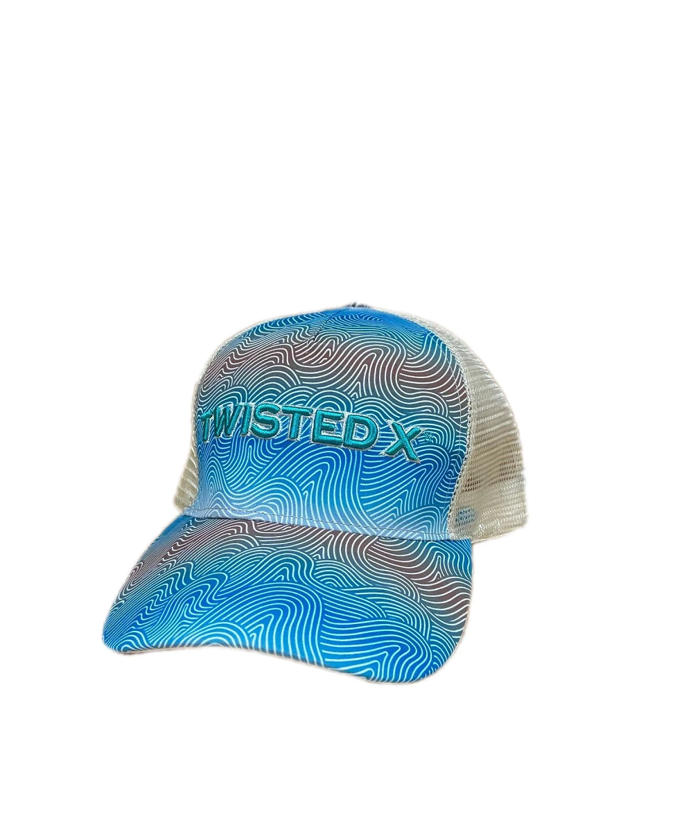 Western Fashion Accessories Twisted X Hypnotic Wave Teal Cap 1 Western Fashion Accessories Twisted X Hypnotic Wave Teal Cap