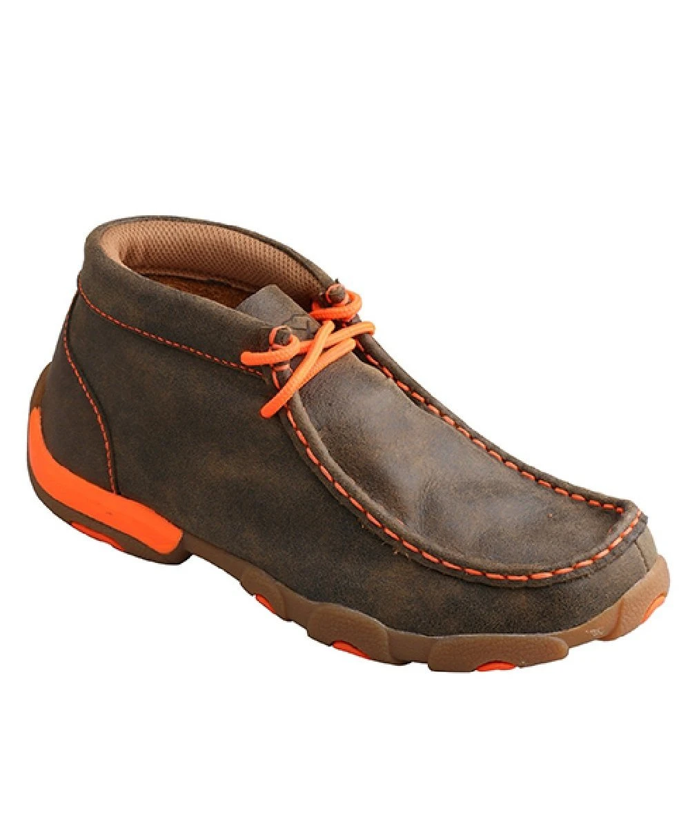 Twisted X Kids' Neon Orange Bomber Driving Moc 1 Twisted X Kids' Neon Orange Bomber Driving Moc