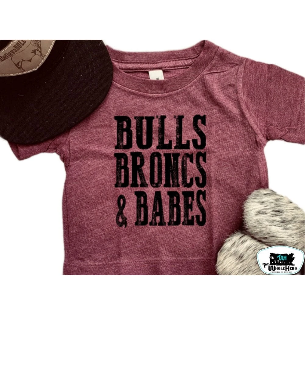 The Whole Herd Kids' Bulls Broncs & Babes Tee 1 The Whole Herd Kids' Bulls Broncs & Babes Tee