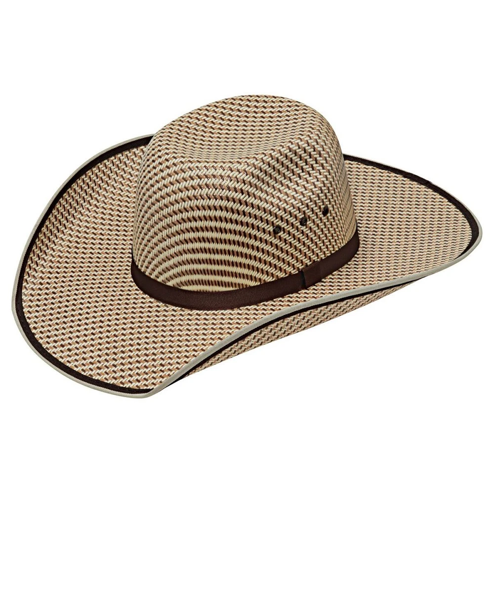 M&F Western Kids' Twister Chocolate Ribbon Youth Western Straw Hat 1 M&F Western Kids' Twister Chocolate Ribbon Youth Western Straw Hat